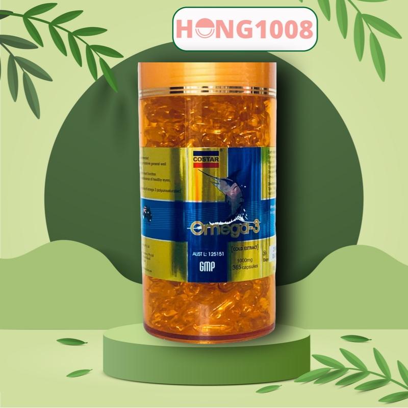  Viên uống Costar Omega 3 Dầu Cá Fish Oil Úc 1000mg 100 viên  365 viên Của Úc 