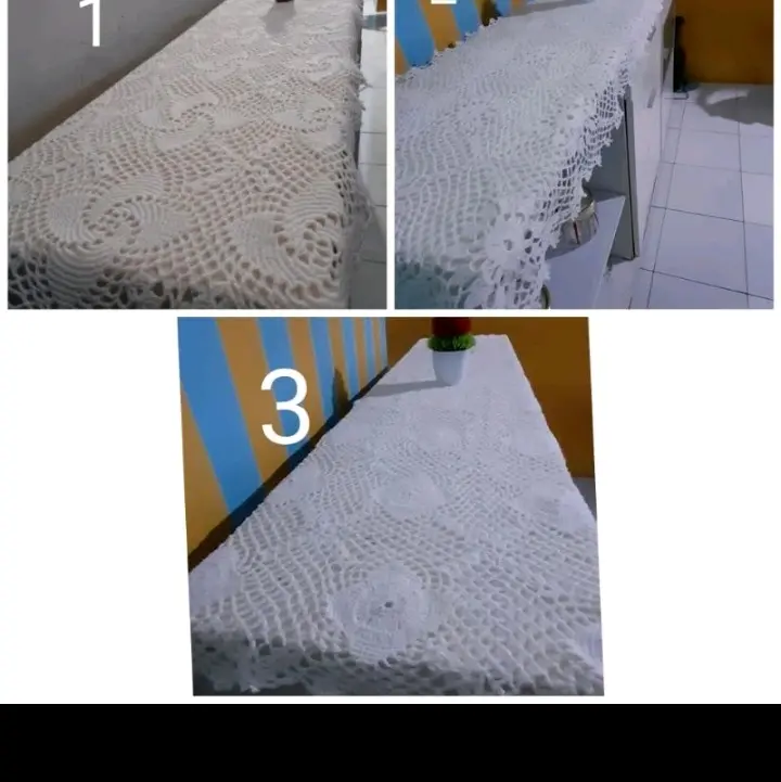 taplak rajutan runner ukuran 50x170cm Taplak Meja