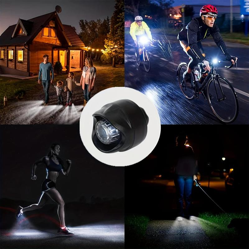 Headlights for Croc Shoes, 3 Light Modes Headlight for Shoes, Light Up Charm Accessories for Shoes, Clip on Headlights Flashlights 4