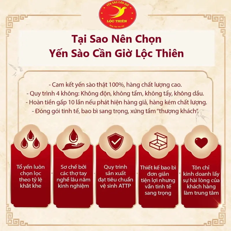 Chân Yến Cục Rút Lông Nguyên Chầt [ Hộp 100g/50g/25g/10g ][ Có Quà Chưng] YẾN SÀO CẦN GIỜ LỘC THIÊN 5