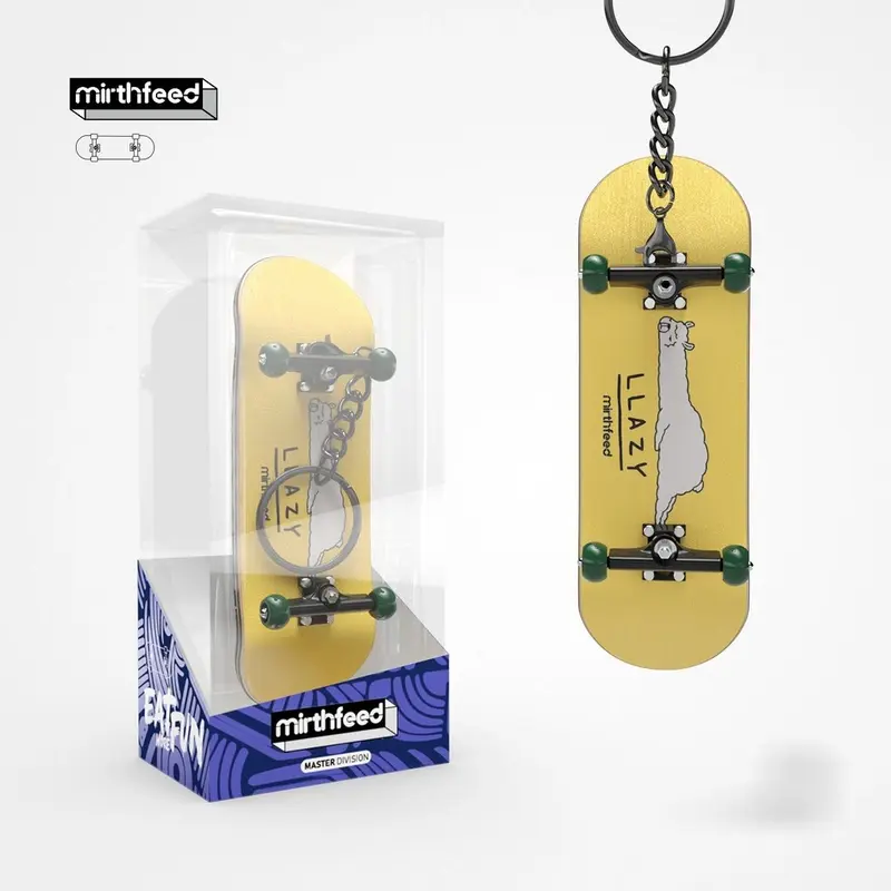Đồ chơi ván trượt ngón tay bằng gỗ 32mm có bánh xe chịu lực, mini fingerboard cho người mới 7