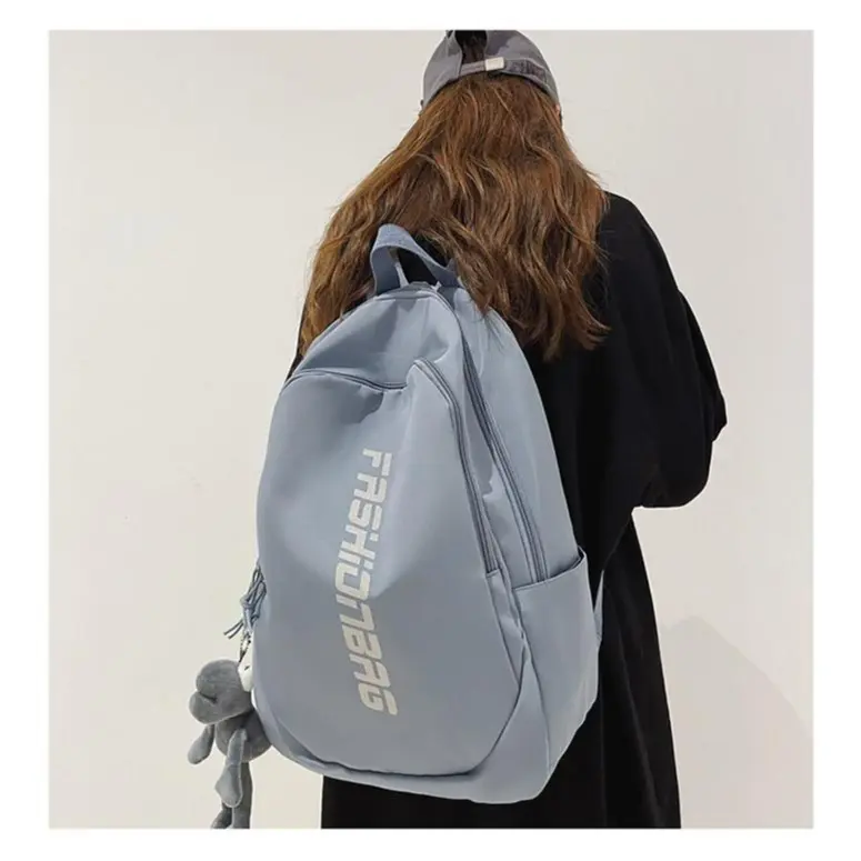 Ransel Wanita DMTS109 Unisex Hitam dan Putih untuk Sekolah Perguruan Tinggi - Backpack tas  ransel 7