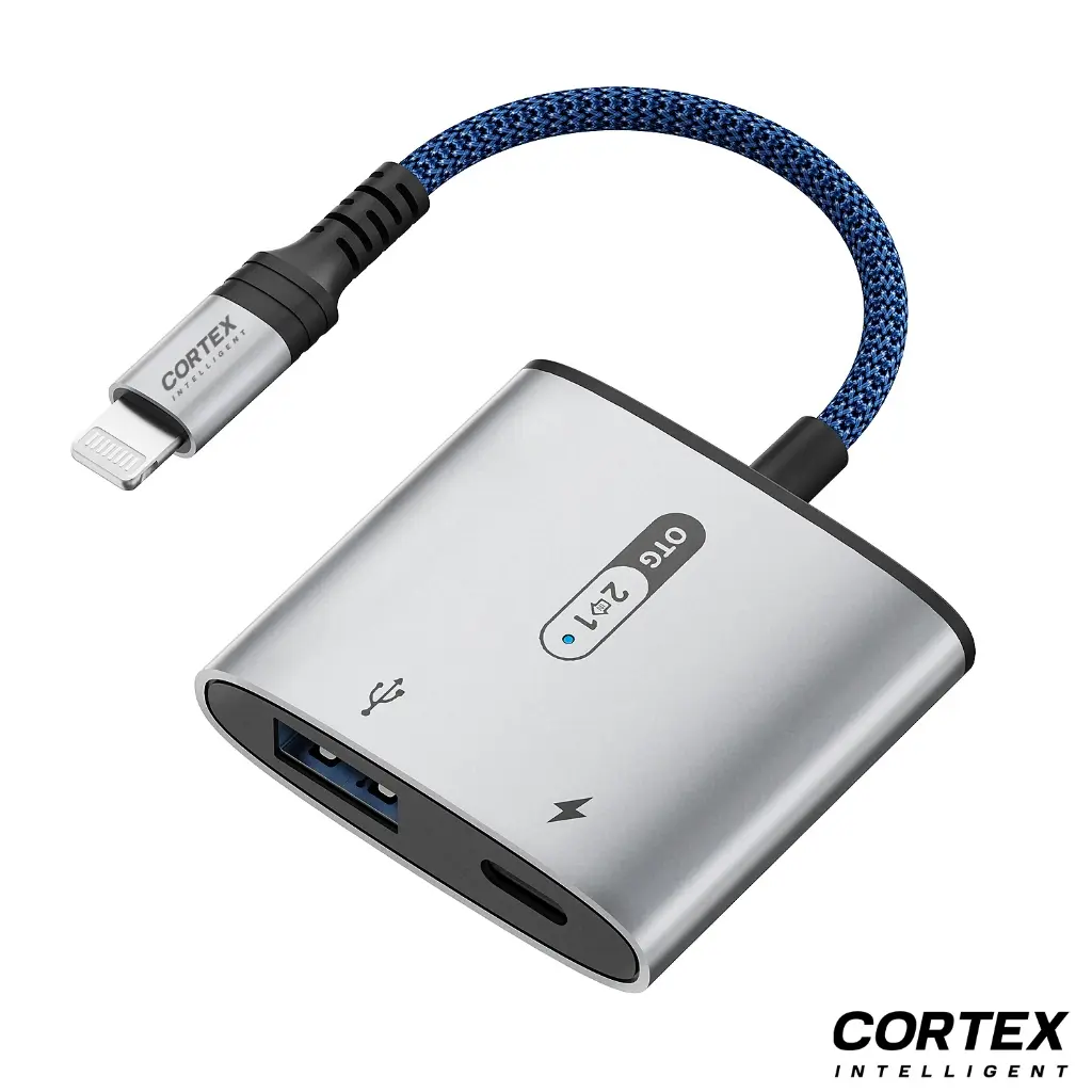 CORTEX intelligent - MH356 Splitter OTG iPhone LIGHTNING to USB 3.0 & Lightning Support DAC 32bit / 384KHzSoundcard iPad