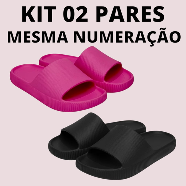 Kit 2 Chinelo Nuvem Sandalia Slide Novo Macio Leve Confortavel