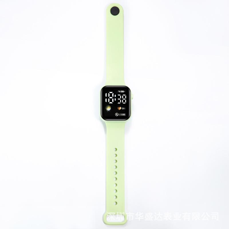 Product Introduction of Jam Tangan Pasangan Cinta Bumi, Persegi Kecil, Jam Tangan Kanak-kanak, Jam Tangan Sukan, Elektronik LED, Reka Bentuk Bumi 3