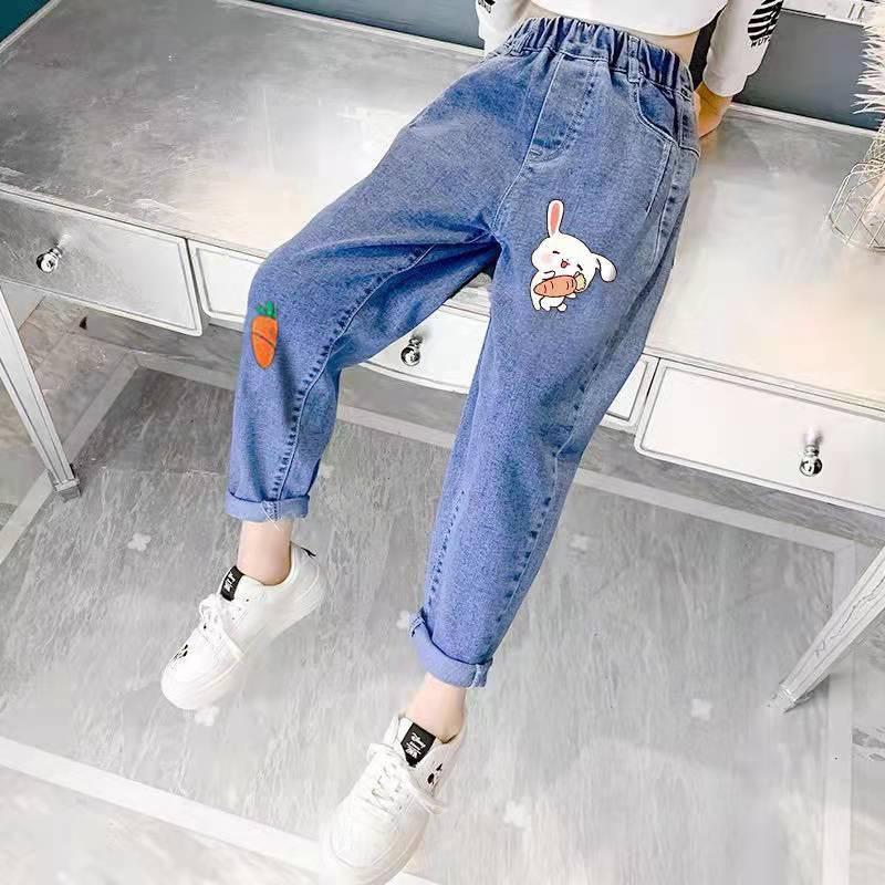 Quần Dài Bé Gái, Quần Dài Mùa Xuân Và Mùa Thu, Hàng Mới Về 2024, Quần Jean Bé Gái, Co Giãn, Phong Cách Phương Tây, Đi Chơi, Thích Hợp Cho Trẻ Em Trung Và Lớn 7