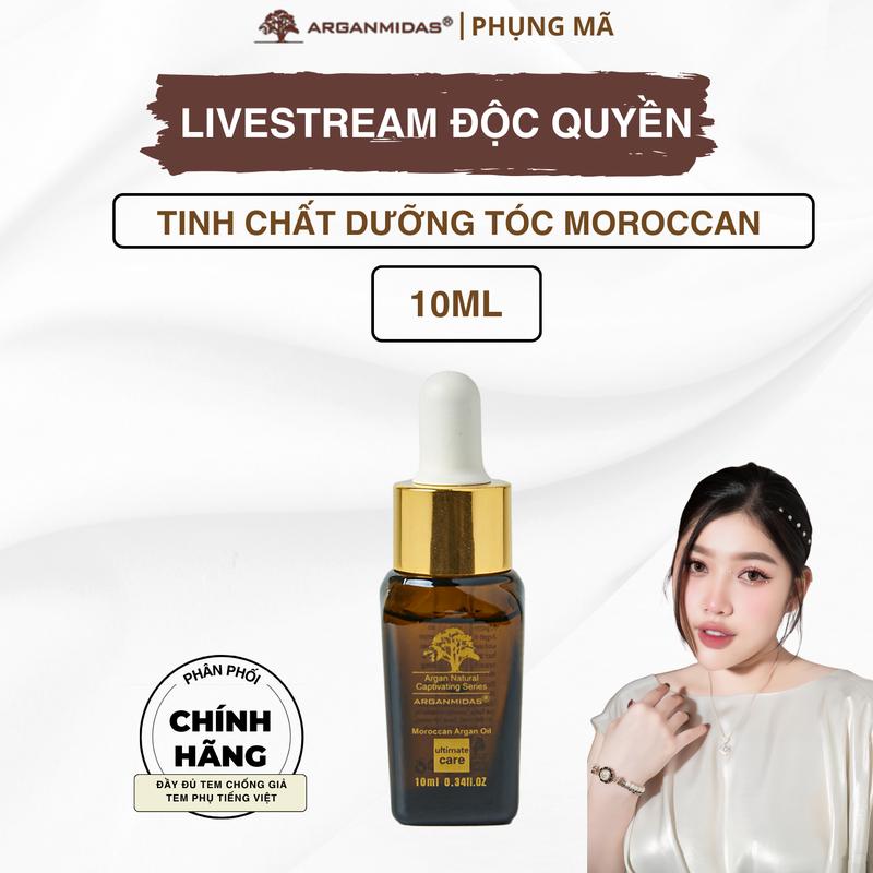 [Arganmidas x Phụng Mã] Tinh chất dưỡng tóc chuyên sâu, hỗ trợ độ bóng khoẻ và giữ nếp cho mái tóc Moroccan Argan Oil - 10ml, bộ gồm 1 chai