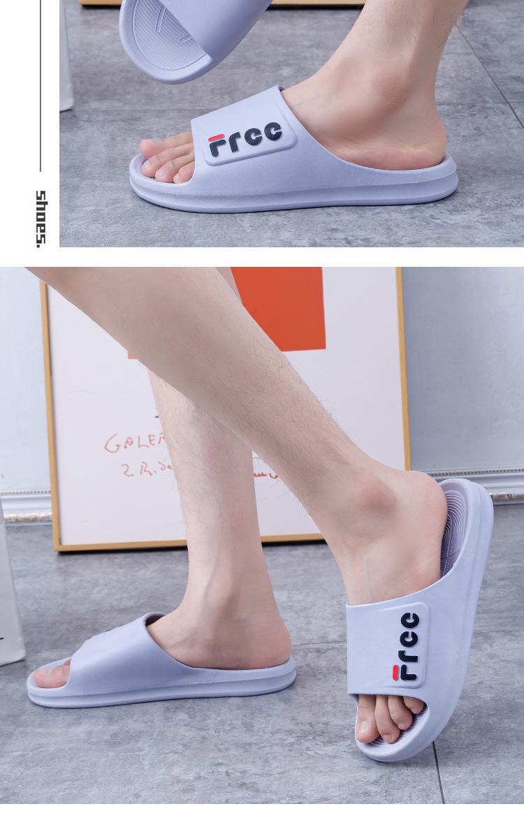 Product Introduction of 2025 New Home Casual and Comfortable Simple Daily Statement Slippers Four Seasons Universal Trendy Men and Women PVC Plastic Slippers 8