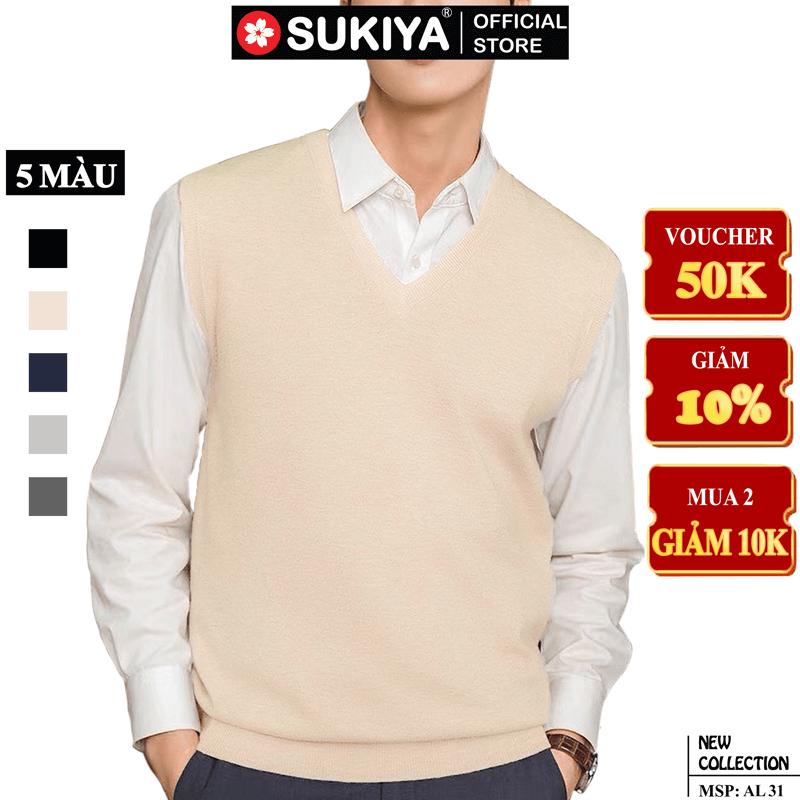 Áo ghile Len Nam SUKIYA Chất Len Lông Thỏ Cao Cấp mềm Mịn AL31 aolennam