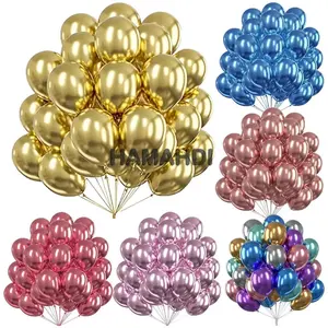 Balon Latex Metalik Isi 10 pcs Dan 25 pcs Semua Warna 12 Inch Tebal