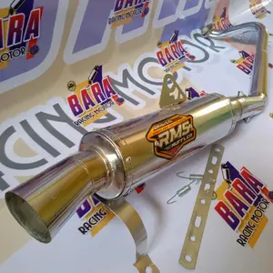 Knalpot racing RMS buat semua matic(beat all,vario all,mio all)scoopy,genio,spacy,nex.sudah full set tinggal pasang Motor