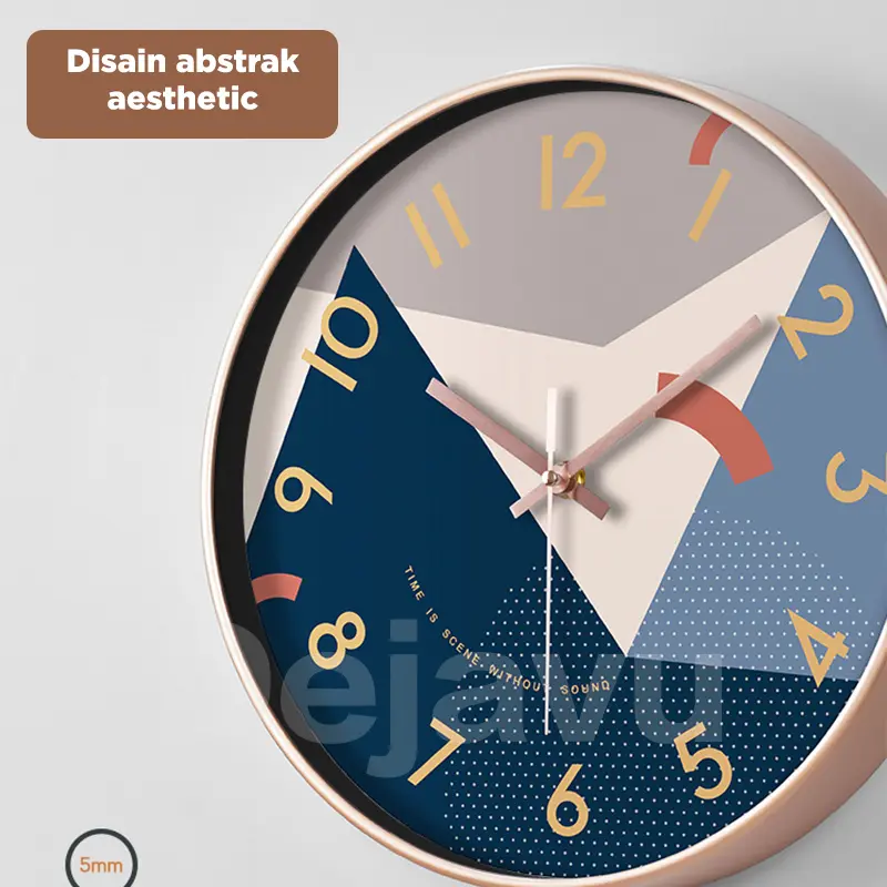 Dejavu Jam Dinding Aesthetic Modern Tahan Lama Bulat Digital Quartz Minimalis Elegant Tahan lama Awet HJD103 Round Digital 3