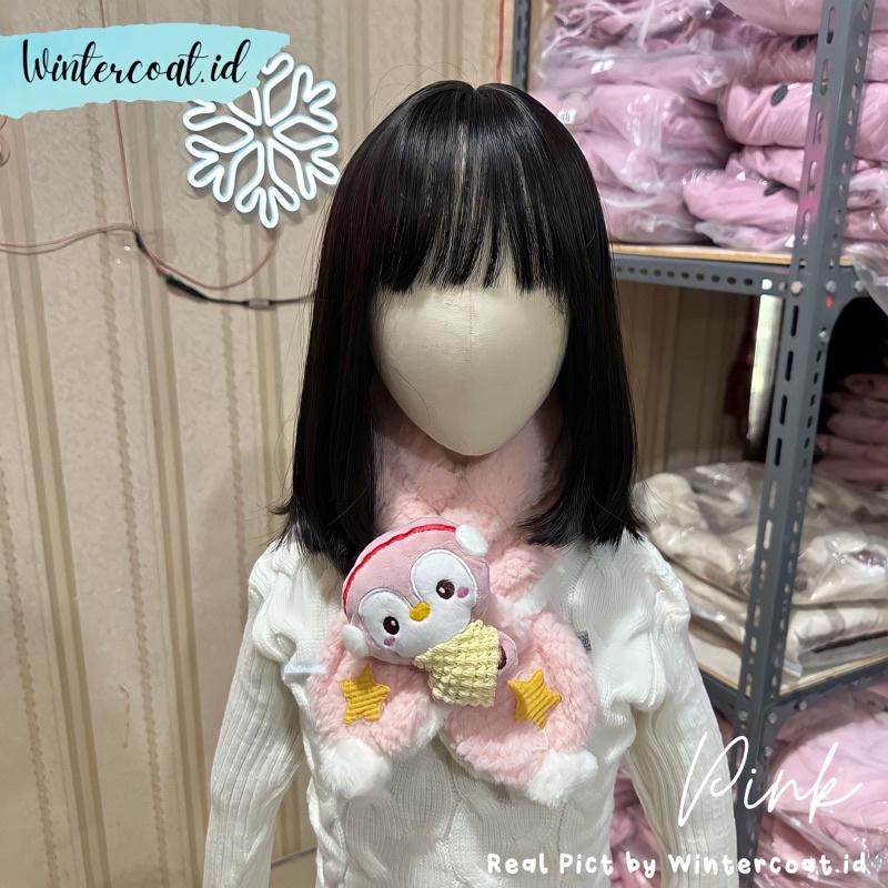 Kids winter scarf penguin pinguin syal anak musim dingin cewek cowok hangat penghangat leher 5