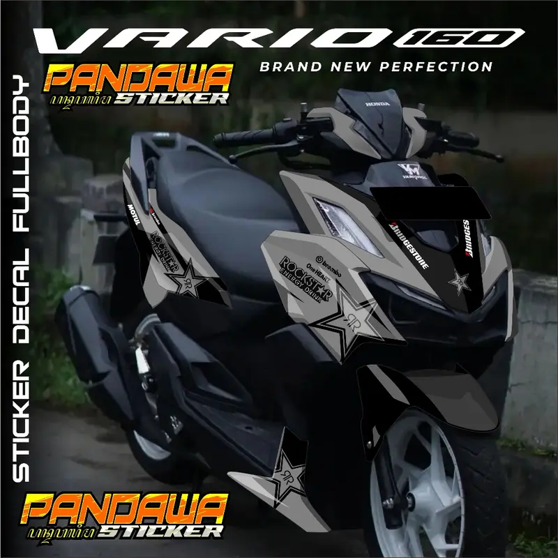 Decal sticker vario 160 fullbody variasi rockstar terbaru 2023  Stiker Vario 160 Pw- 46 6