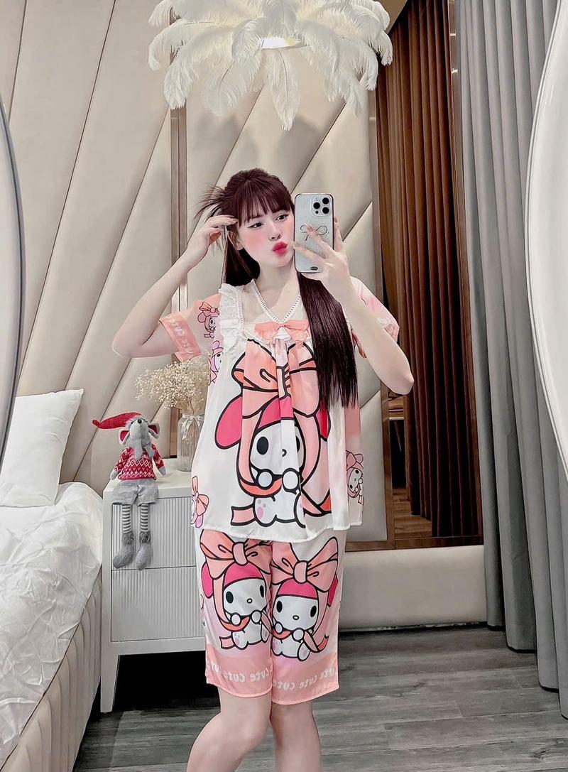 Product Introduction of đồ bộ lửng tiểu thư latin cao cấp thiết kế phối hinh siêu dễ thuong mặc nhà thổi mái mịn mát 1