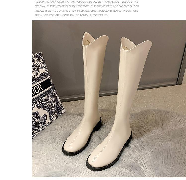 Product Introduction of Bốt Cao Bồi Phương Tây Cho Nữ, Bốt Dưới Đầu Gối, Bốt Hiệp Sĩ Cắt Chữ V Mới, Bốt Cao Đến Đầu Gối Giảm Béo, Mùa Thu Và Mùa Đông 13