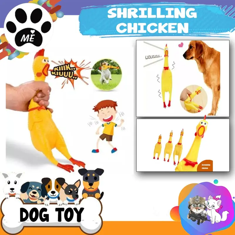 Mainan Gigit Bunyi "AYAM TERIAK 17cm" Dog Chew Squeaky Toys 0