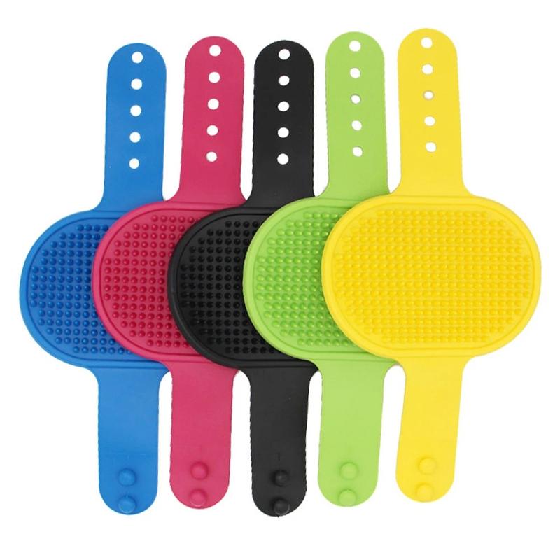 Product Introduction of Pet Silicone Bath Brush Hair Grooming Massage Tool Cat Dog Soft Bathroom Washing Gloves Pet Cleaning Comb Brush Tools 4
