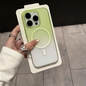 Ốp Nam Châm, Tương Thích Với iPhone 16 / 15 / 14 / 13 Pro Max, Thiết Kế Lì Siêu Mỏng Gradient Đơn Giản, T4B81-03