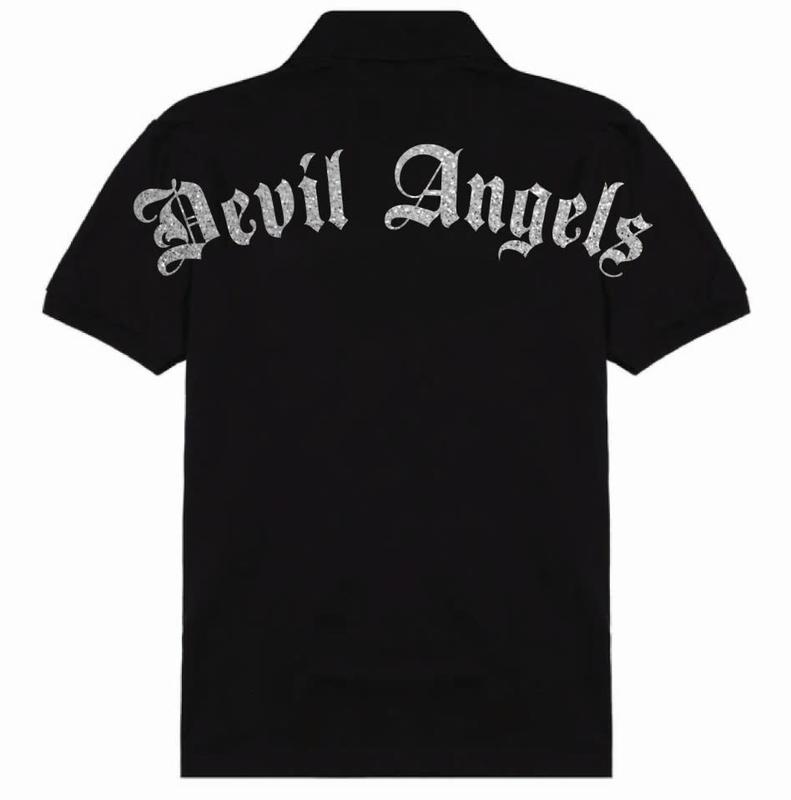 Áo thun cổ trụ polo NHŨ KIM TUYẾN DEVIL CÓ BIGSIZE (VẢI DA CÁ) -AOTHUNSN Menswear Nam Top Có Cổ Shirt Ngắn Tay Tay Ngắn