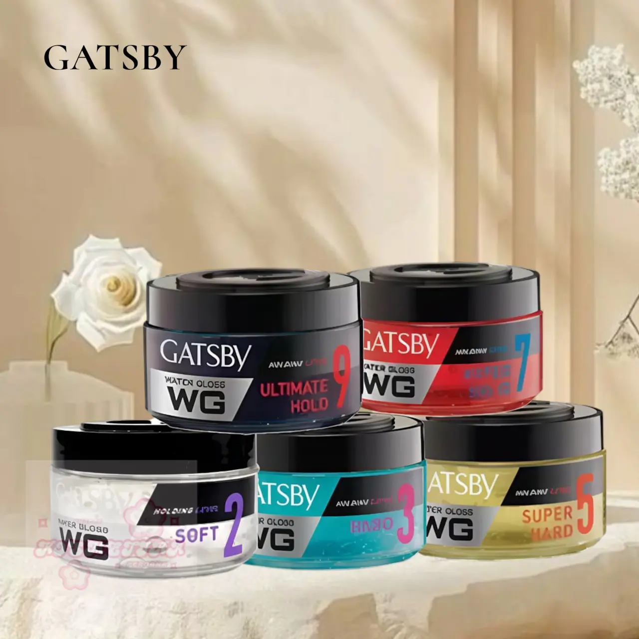 GATSBY WATER GLOSS RAMBUT WG HAIRSTYLE GEL 30GR - 75GR MINYAK RAMBUT