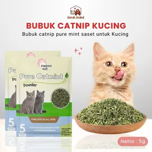 Rumah Anabul Bubuk Catnip untuk Kucing | Pure Mint Powder | Catmint Catnip | Cat Nip Powder - Catnip Kucing Pure Mint Saset - Bikin Fly Kucing - Cemilan Untuk Hewan Peliharaan