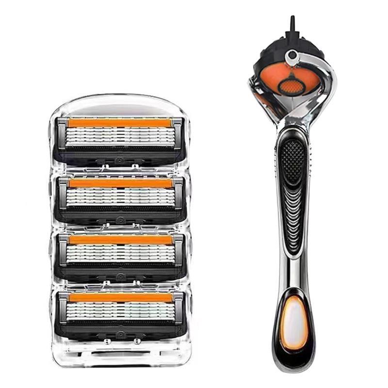 Product Introduction of Shaving Razor Shaver Five Layer Blade Manual Razor Blade, Men's Razor Vintage Beard Blade Razor Holder one  blade 14