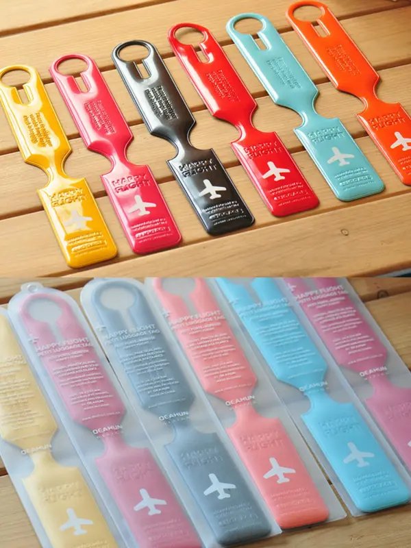 Letter Pattern Luggage Tag, Colorful Travel Baggage Name Tag, Suitcase Address Label Holder, Travel Accessories for Travel Luggage, Adjustable Strap 8
