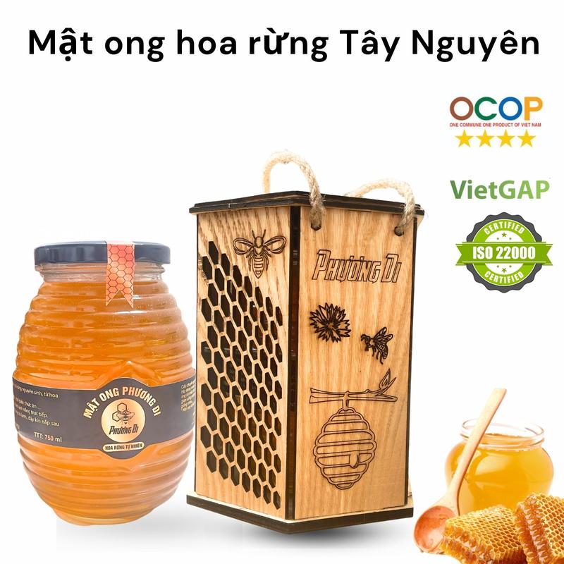 Mật Ong Hoa Rừng Tây Nguyên - Mật Ong Thô Nguyên Chất Khai Thác Tổ Mật Ong Già Chín Tổ Tự Nhiên OCOP 4 Sao Gia Lai Thức Ăn