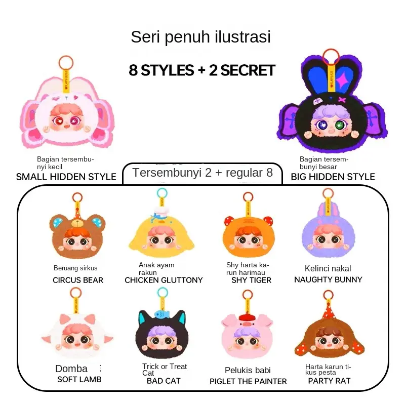Baby Three Year Old Migo Animal Party V2 Plush Blind Box Randomly 1 Cute Animal Work Zipper Bag Trendy Play Bag Keychain Pendant blind  box tutulong  blind blind  box blind  box lily  rabbit Anak Mainan blind  box blind  box 5
