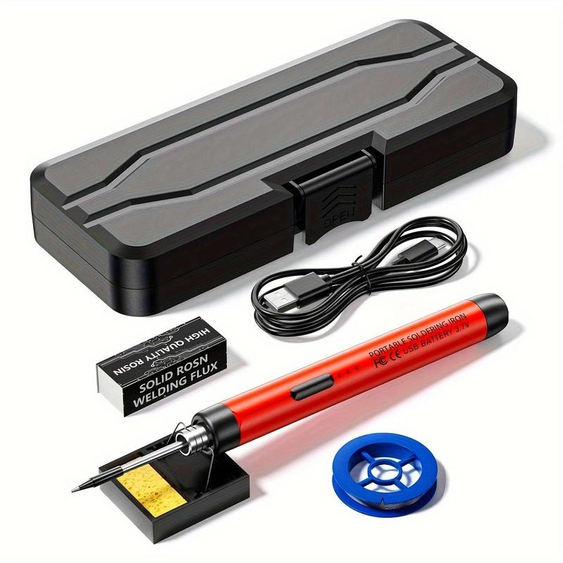 USB Soldering Iron Set, Adjustable Temperature Modern Design Soldering Iron with USB Charging Cable, Portable Soldering Equipment with Storage Box, Work Equipment for Men 4