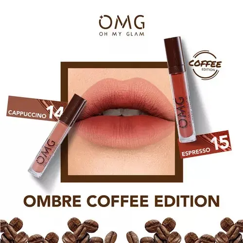 Paket Lip Cream OMG ( Oh My Glam ) Ombre Ala Selebgram - Lipstik Bibir Lipstick Lipcream ombre  omg
