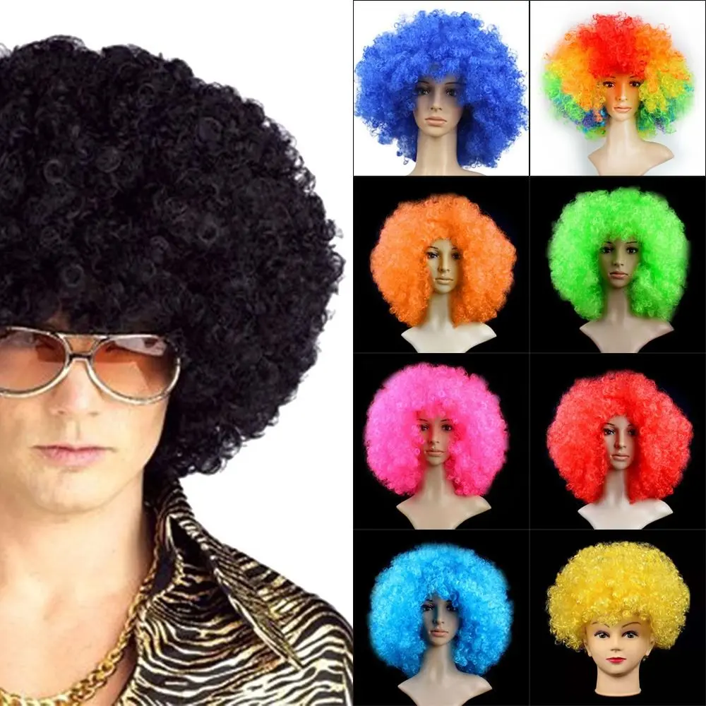 Tóc Giả Xoăn, Thời Trang, Cosplay Chú Hề, Thích Hợp Cho Người Hâm Mộ Bóng Đá, Tiệc Lễ Hội, Tóc Xoăn Afro Màu Đen, Thích Hợp Cho Trẻ Em Và Người Lớn, Tóc Giả Đầy Màu Sắc, Tuyệt Vời Làm Quà Tặng