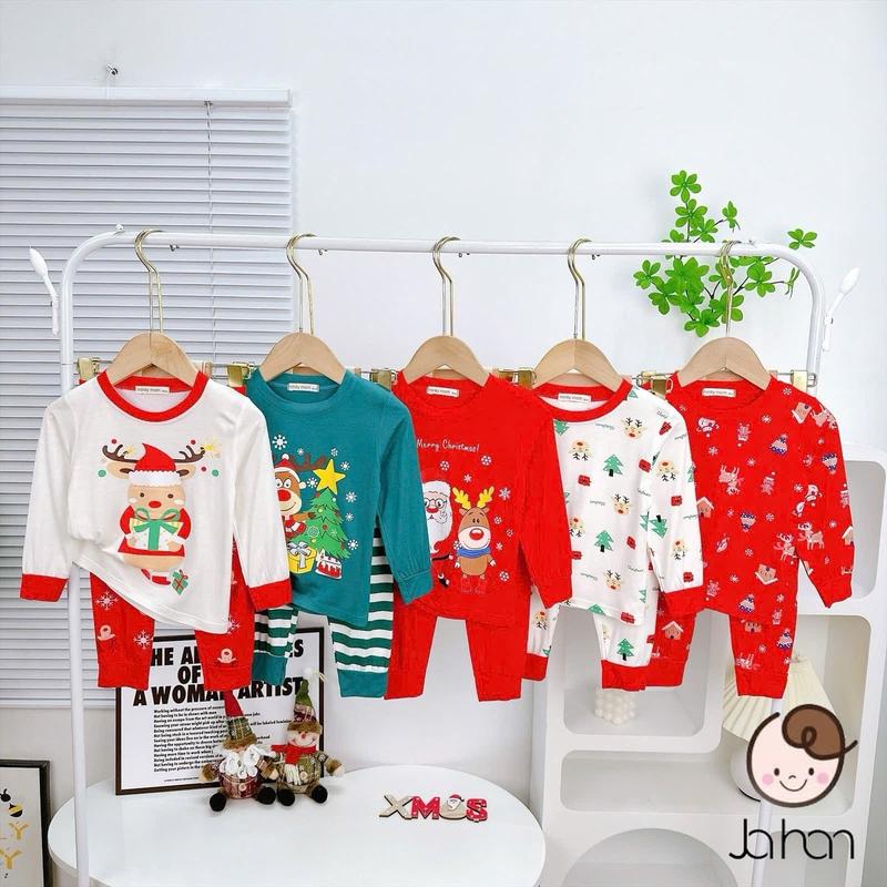 ￼(Size 9-31kg) Bộ NOEL Tay Dài Chất Thun Lạnh Cho Bé Trai, Bé Gái Thu Đông Minkymom  - HÀNG LOẠI 1