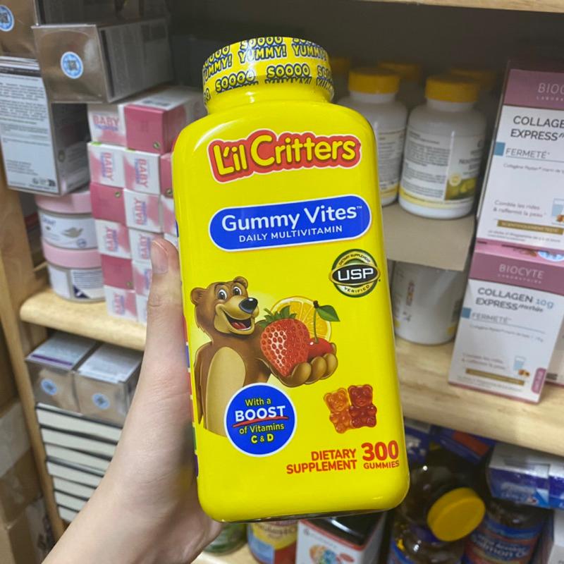 [ĐỦ BILL 3/2026] Kẹo dẻo gấu cho trẻ em Gummy Vites Vitamin tổng hợp L'il Critters 300 viên của Mỹ