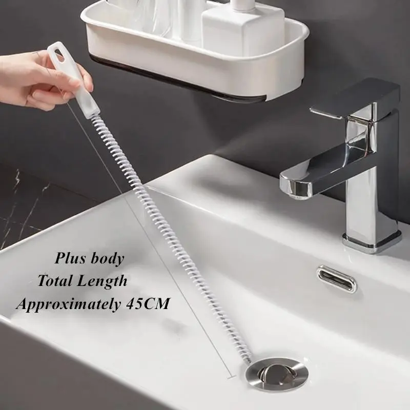 1 Piece Pipe Dredging Brush Bathroom Hair Sewer, Flexible Drain Cleaner, Sink Hair Remover, Bathroom Sewer Cleaning Brush 3