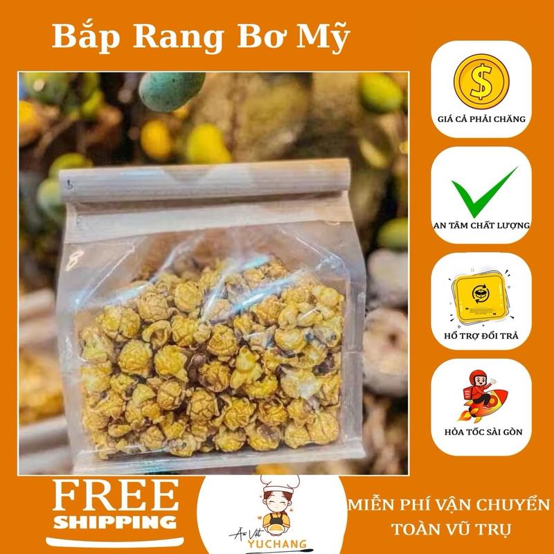 Bắp Rang Bơ Mỹ Giòn Ngon Đủ Vị, Bỏng Ngô Mỹ Siêu To Đủ Vị Gói 500gr - Ăn Vặt YuChang 0