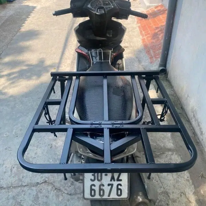 Giá trở hàng gác ba ga xe máy  - Dễ dàng  mở nắp để đổ xăng - tăng tơ to - mối hàn chắc chắn - tặng dây chun chằng hàng 1