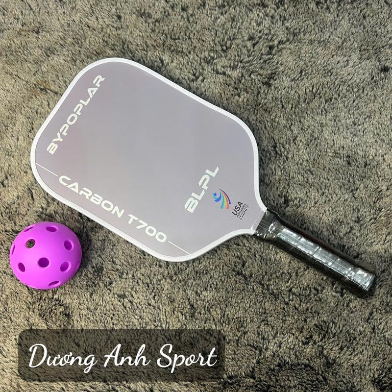 Mái chèo pickleball Bypoplar  T700 Carbon Fiber Mặt nhám Tay cầm kéo dài, kẹp chống mồ hôi có vỏ bọc - USA PICKLEBALL APPROVED - Sport Vợt 3