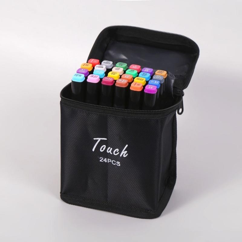 Marker Pen Set with Storage Bag, 1 Set Colorful Children's 24/48 Color Oily Double Headed Pen, Drawing Pens for School Student, Art Supplies【 Multicolor 48pcs/Random Color 24pcs】 5