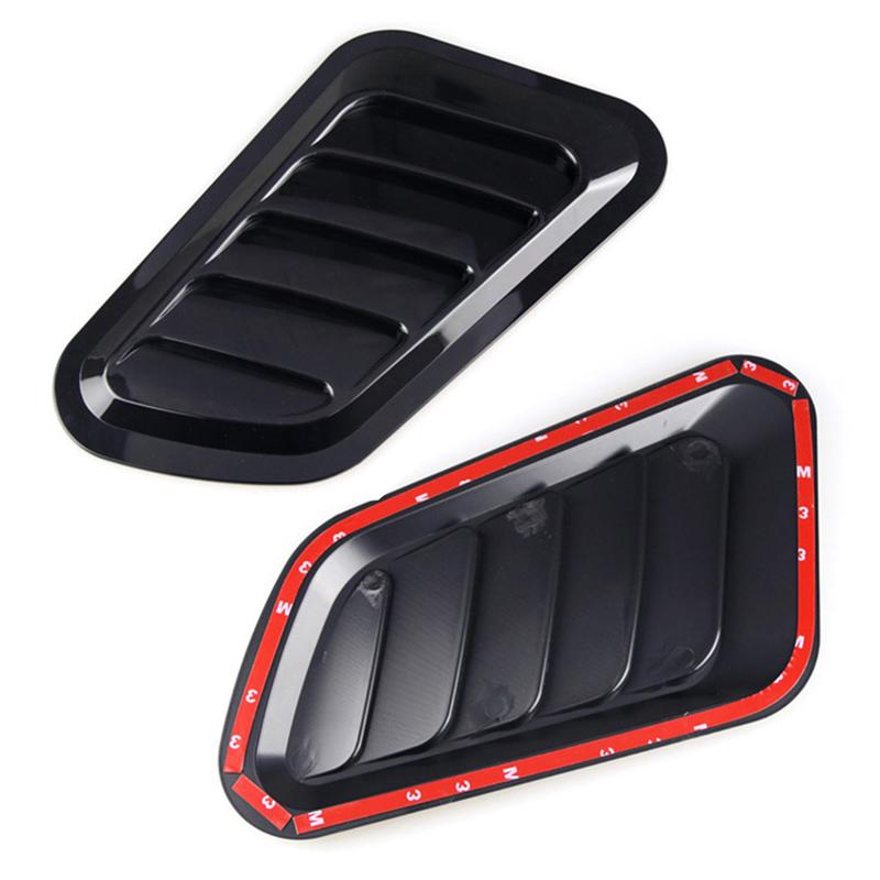 Product Introduction of 2Pcs Universal Car Decorative Cell Air Flow Intake Hood Scoop Bonnet Carbon Fiber Vent Cover Stickers Decoration Styling 34