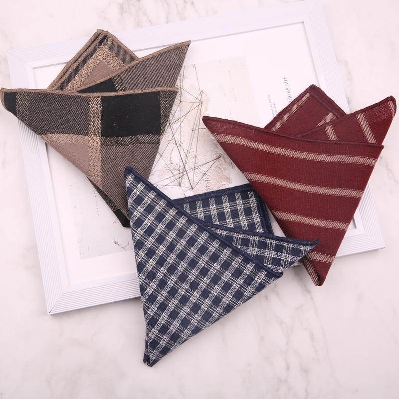 Product Introduction of 23cm Retro Suit Cotton Pattern Autumn Winter Small Men's Pocket Square Korean Edition Personalized Chest Towel Suit Accessories 11