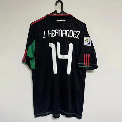 Mexico 1998 World Cup Black Hernandez 15 deals Size L Retro Jersey