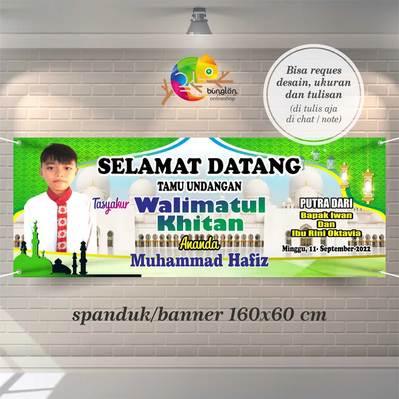 Spanduk Banner Selamat Datang Tamu Undangan Khitanan, Pernikahan, Dll Free Desain 0