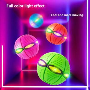 Light-Up Pressure Rebound Ball Magic UFO Transforming Ball Elastic Ball Indoor Outdoor Soccer Children's Sports Toy