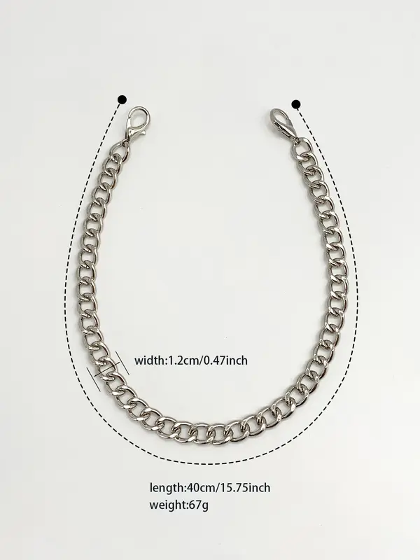 Unisex Street Style Chain Bag Strap, 2025 New Style Fashionable Bag Strap for Women & Men, Trendy All-match Bag Accessories for Bag Diy Decoration 1