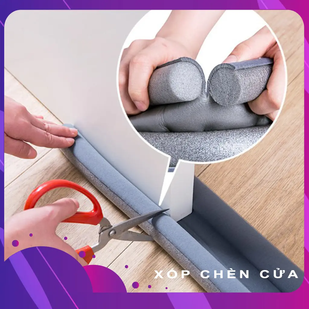 Thanh Mút Xốp chèn khe cửa 90cm cách âm, cách nhiệt, ngăn côn trùng, giữ hơi Máy Điều hòa, chống kẹt tay chân