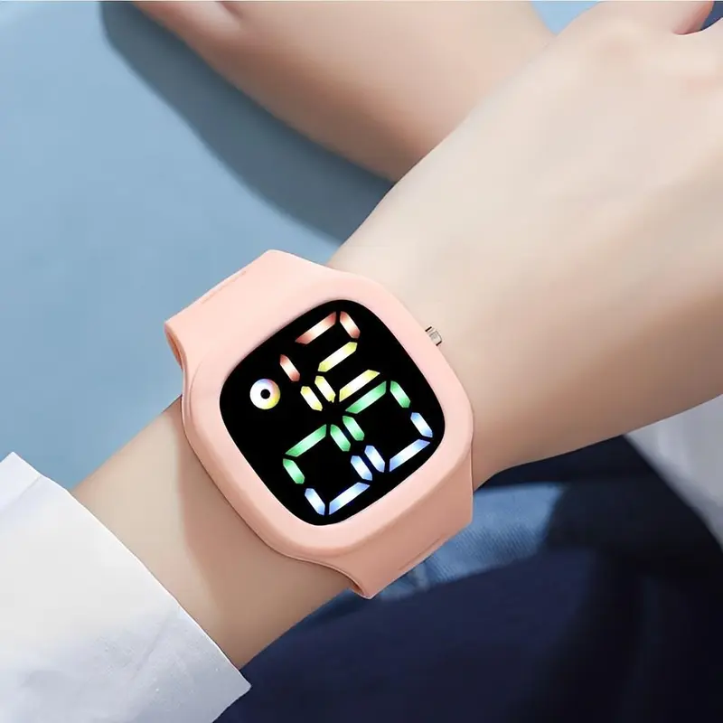 [ Beli 1 Dapat 2 ] Jam Tangan LED Pria Wanita Rubber Fashion Couple Digital 4