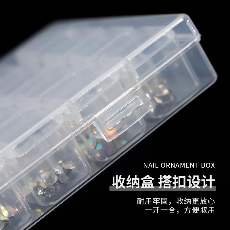 Nail jewelry storage box Large capacity drill box Detachable transparent jewelry box Nail drill tool nail plate box 2