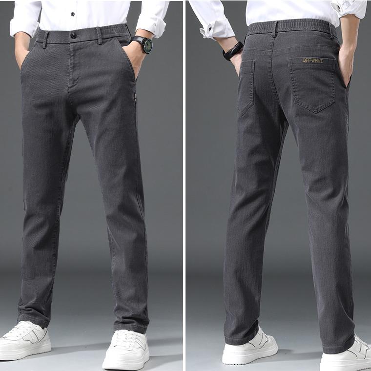 Quần Jean Nam Ống Đứng ECOLLECT QD14 – Denim Dày Co Giãn Cạp Chun Thoải Mái Chuẩn Phong Cách Công Sở